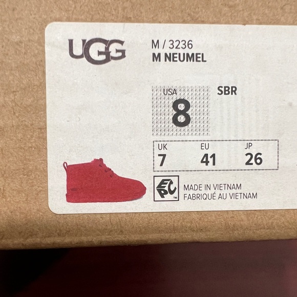 Ugg, Men Neumel, 3236, Samba Red - Picture 3 of 12